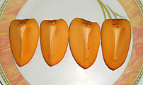 persimmon fruit slices